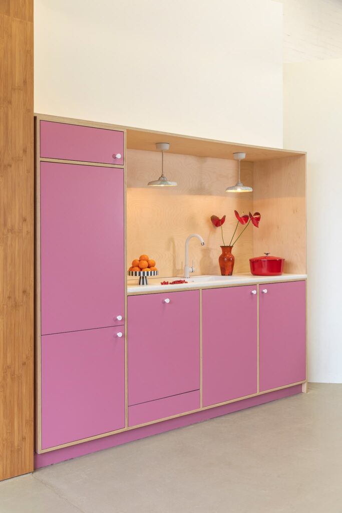 Rose keuken op maat · The Pink Dunes · Houtwerff