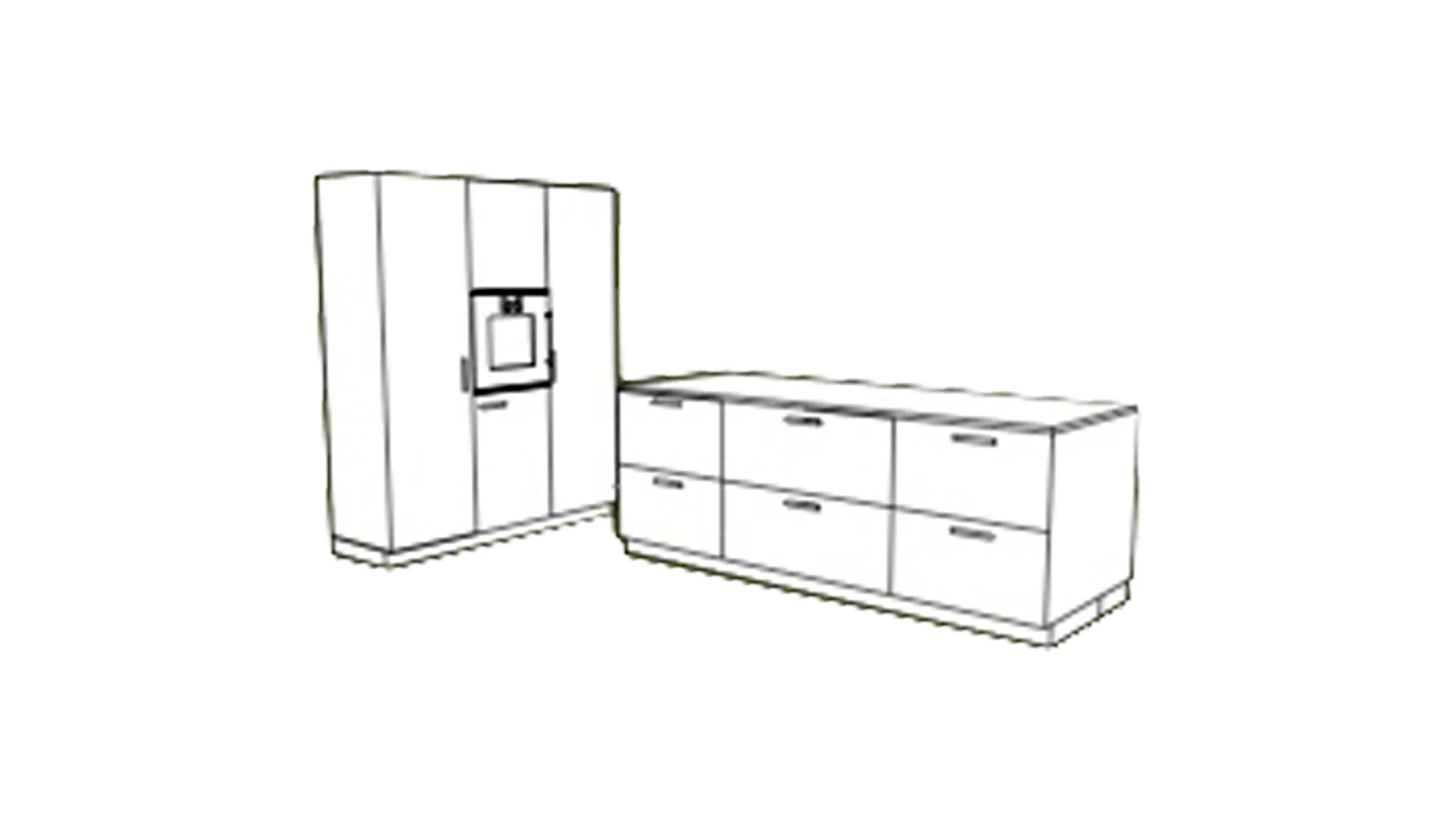 Keukenwand met Eiland