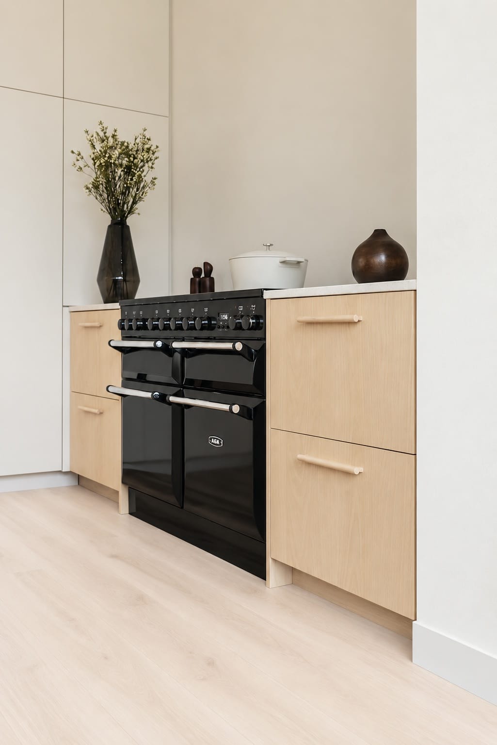 Licht houten keuken met AGA Masterchef | The Sunbeam