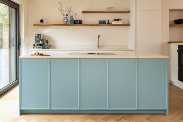 Blauwe keuken op maat Eindhoven